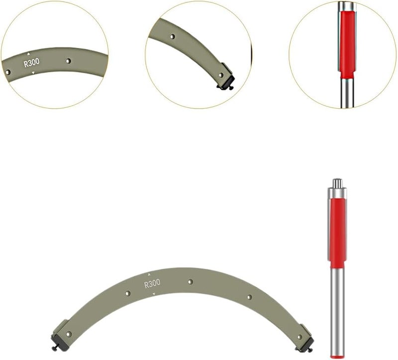 R300 Woodworking Round Corner Radius Template Router Jig Professional Tool for Cabinet Furniture - Image 5